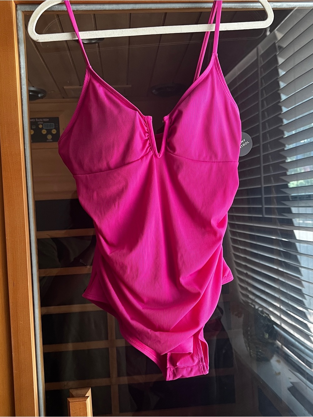 Jones Hot Pink Ribbed One-Piece Swimsuit